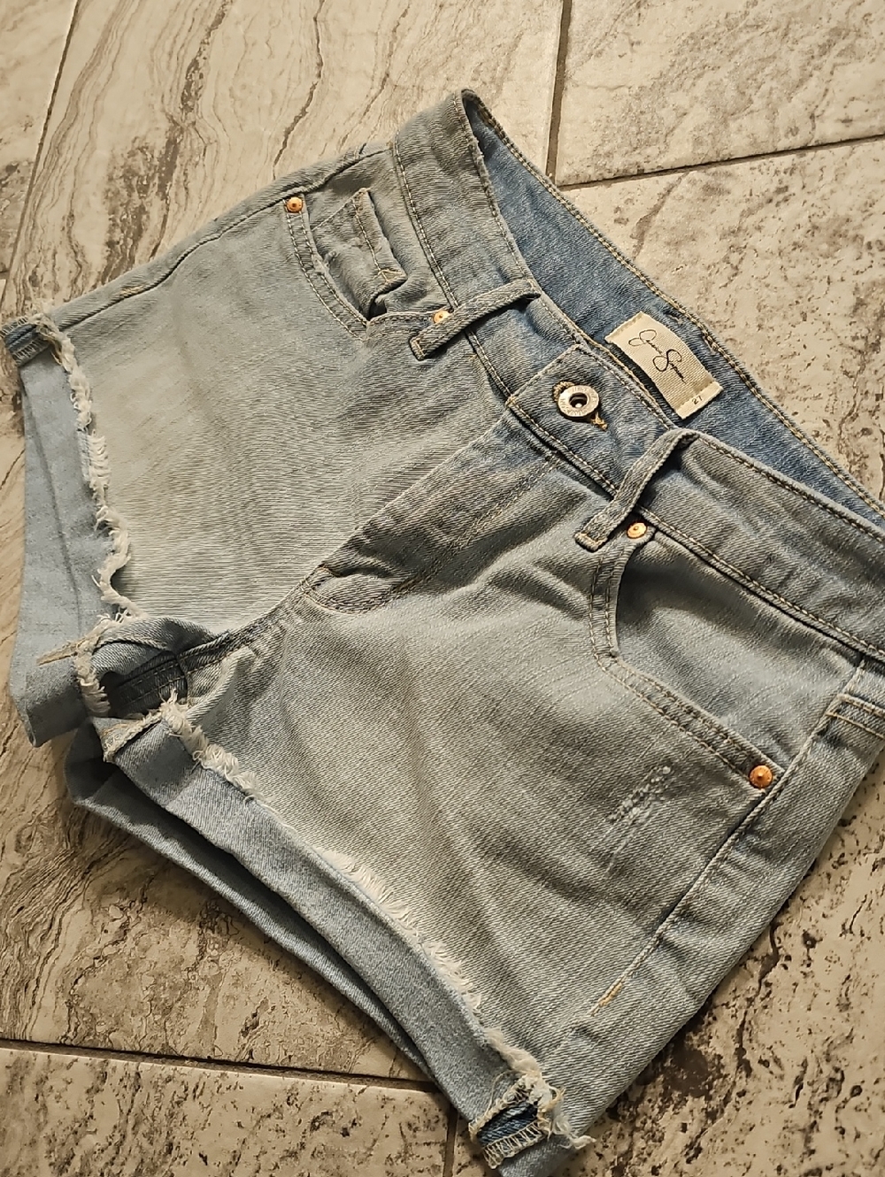 Jessica Simpson Light Blue Distressed Denim Shorts